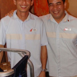 Room steward Imam, & assistant Kitipon