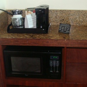 Coffee maker and microwave