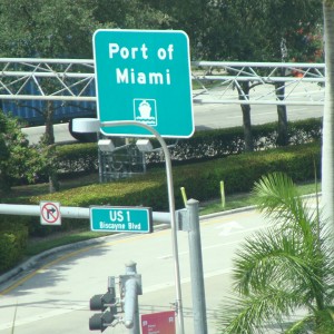 Port of Miami sign