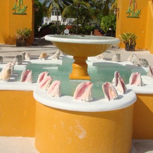 Plaza fountain