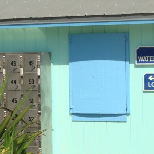 Watersports hut and lockers