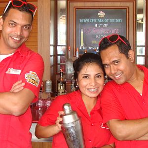 Bartenders at the Red Frog Rum Bar