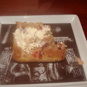 Cranberry nut bread at dinner