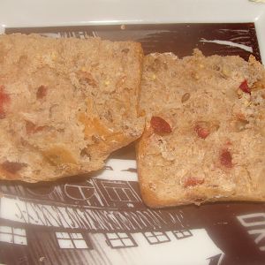 Cranberry nut bread at dinner