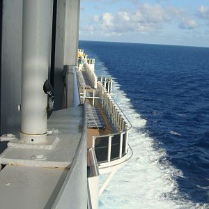 Looking aft