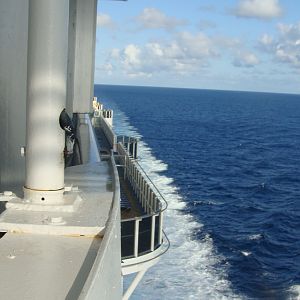 Looking aft