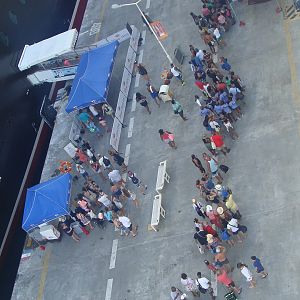 Passengers reboard both ships