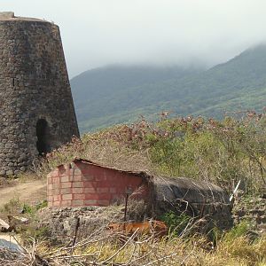 Remnants of windmill and oven