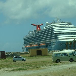 Carnival Breeze docked in St. Kitts