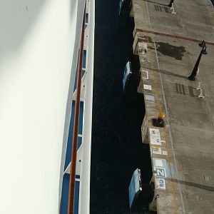 The Breeze pushes away from the pier