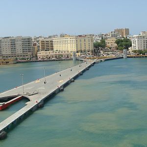 Backing out into the harbor