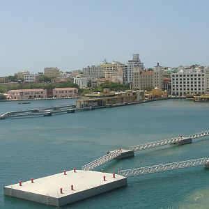 Backing out into the harbor