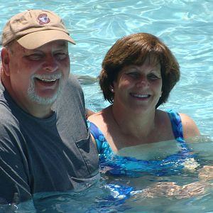 Jeff & Patti in the pool