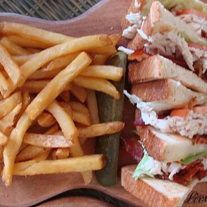 Turkey club sandwich