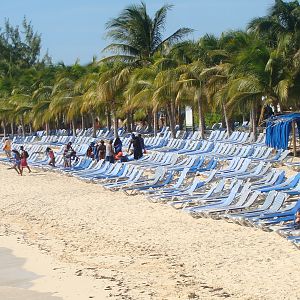 Beach is almost empty