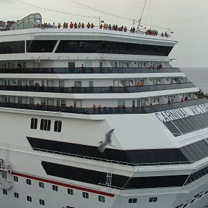 Carnival Victory sails away