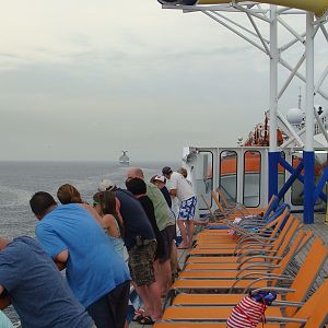 Carnival Victory off the port bow