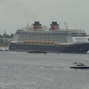 Disney Dream follows us out