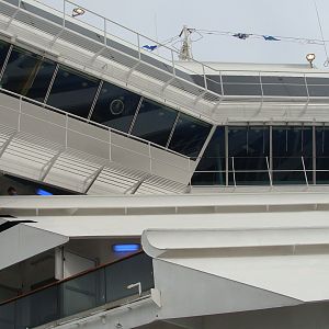 Looking up at the bridge