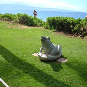 Frog statue at Ka'anapali