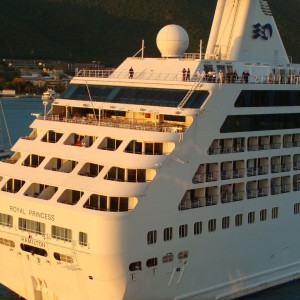 Royal Princess leaving St.Thomas