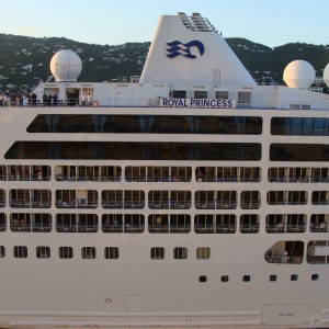 Royal Princess leaving St.Thomas