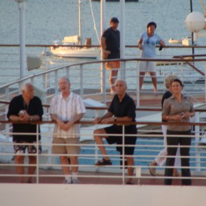 Royal Princess leaving St.Thomas