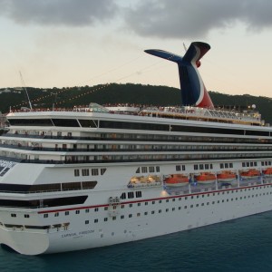 Carnival Freedom leaving St.Thomas