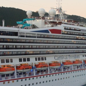 Carnival Freedom leaving St.Thomas