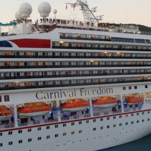 Carnival Freedom leaving St.Thomas