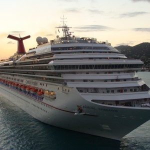 Carnival Freedom leaving St.Thomas