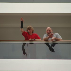 Ryan & Dad on the balcony