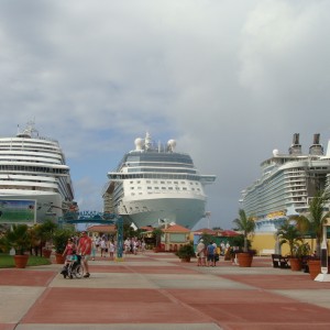 Carnival Dream, Celebrity Solstice, & Oasis of the Seas in St.Maarten