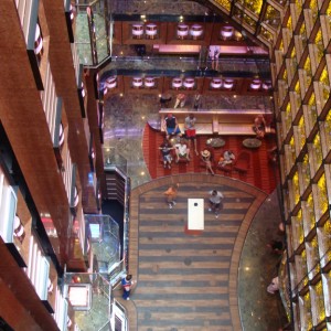 View down into atrium