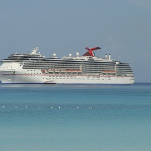 Carnival Miracle anchored offshore