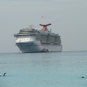 Carnival Miracle anchored offshore