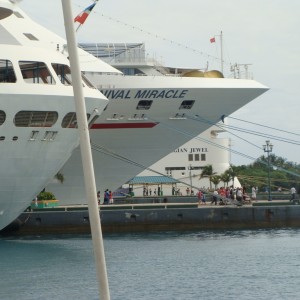 Monarch of the Seas, Carnival Miracle,& Norwegian Jewel in Nassau