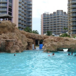 Pool and waterslide