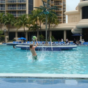 Football in the pool