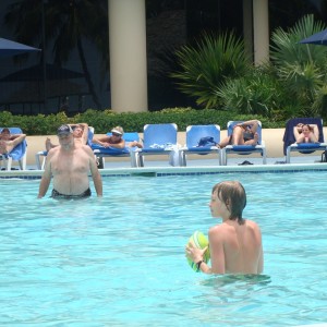 Football in the pool