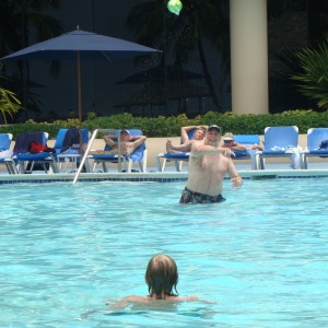 Football in the pool