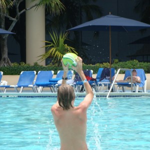 Football in the pool