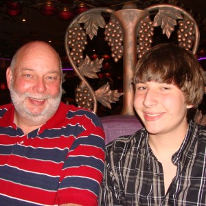 Dad & Kevin at dinner