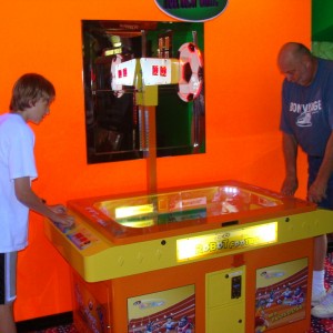 Dad & Ryan at Ultraviolet's Arcade