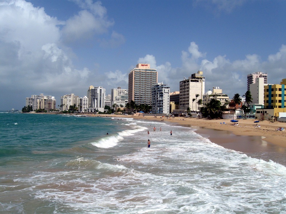 A very nice looking beach in San Juan