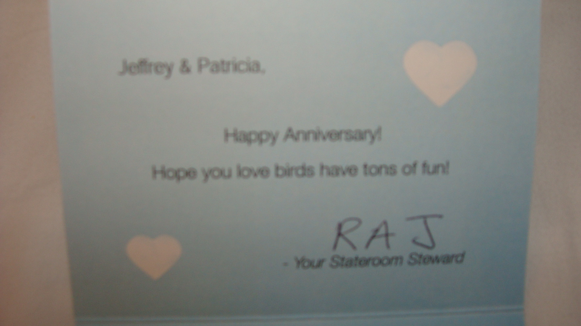 Anniversary gift coupon