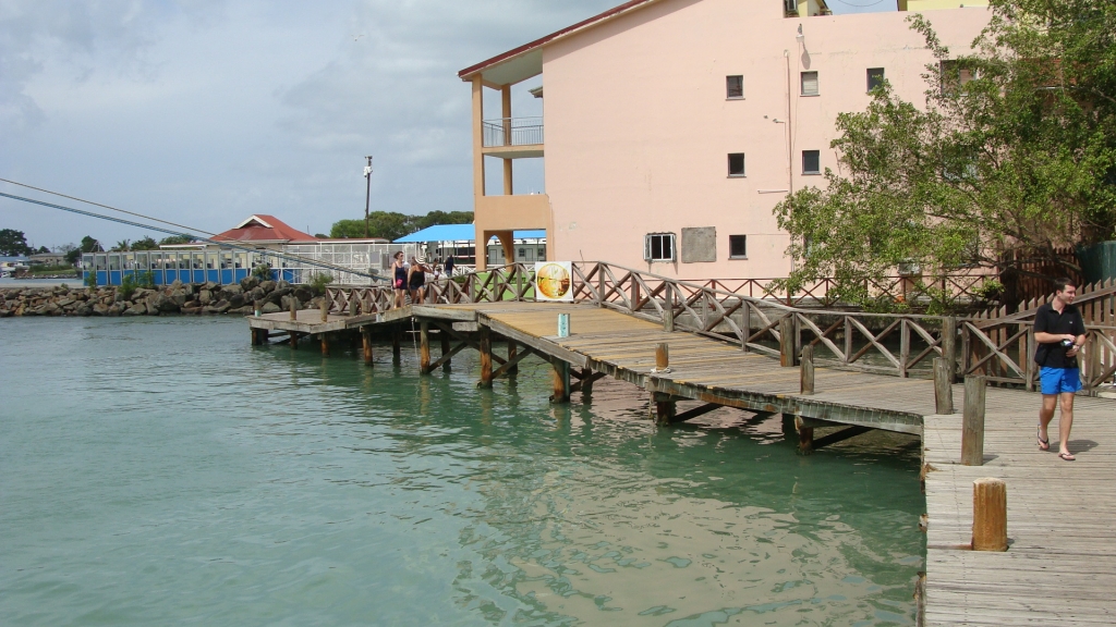 Another view of the boardwalk between the piers