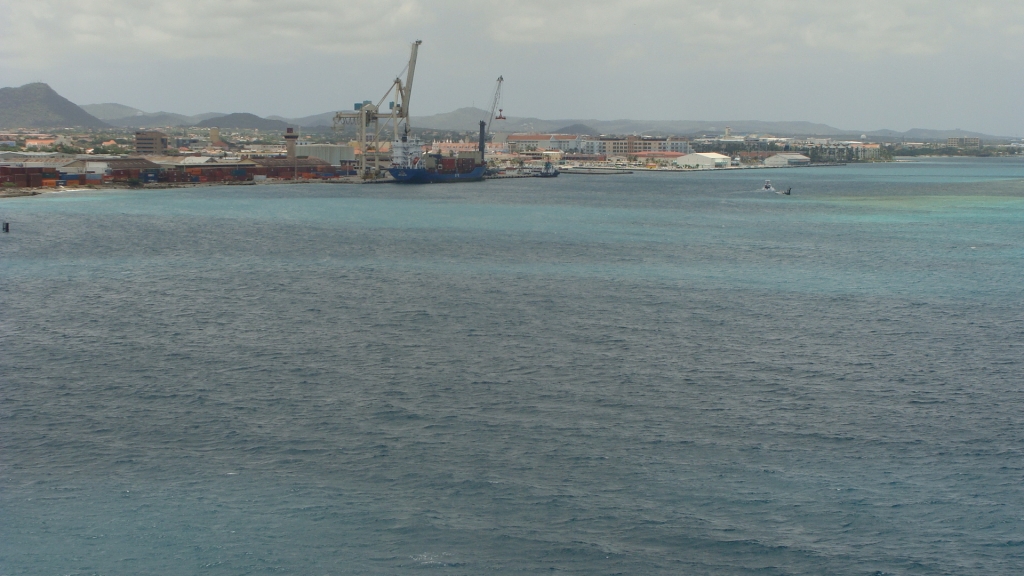 Approaching Oranjestad, Aruba