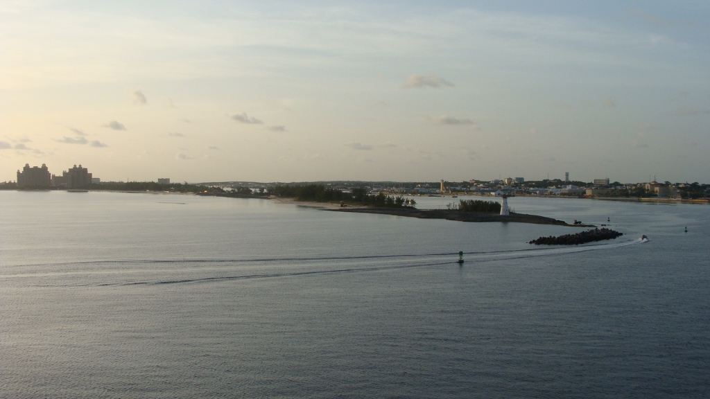 Approaching the entrance to the harbor