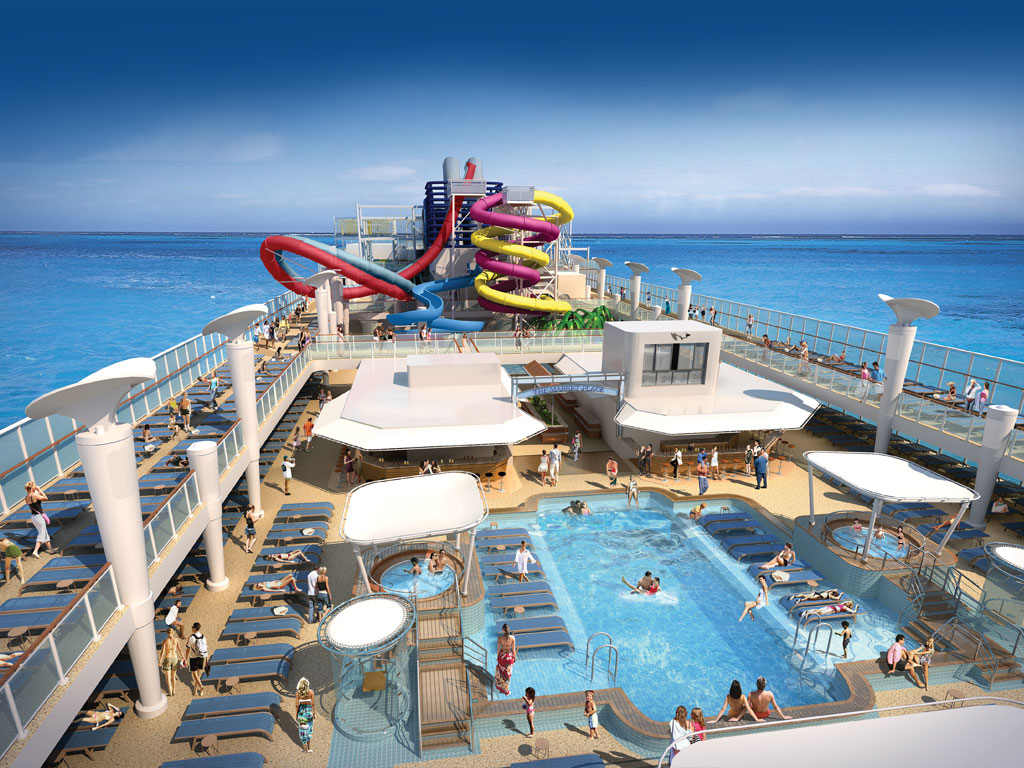 AquaPark Main Pool aboard Norwegian Breakaway